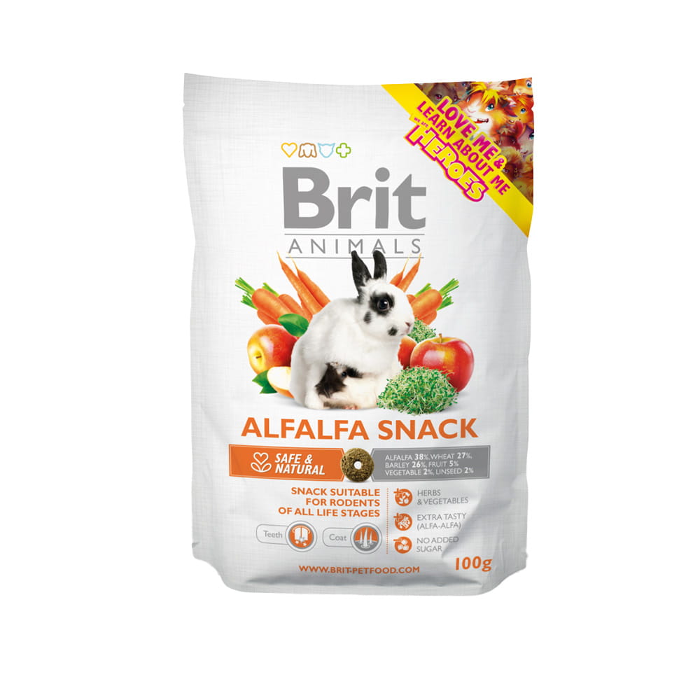 Brit Animals Alfalfa Snack for Rodents Przysmak dla Gryzoni z Lucerną 100g